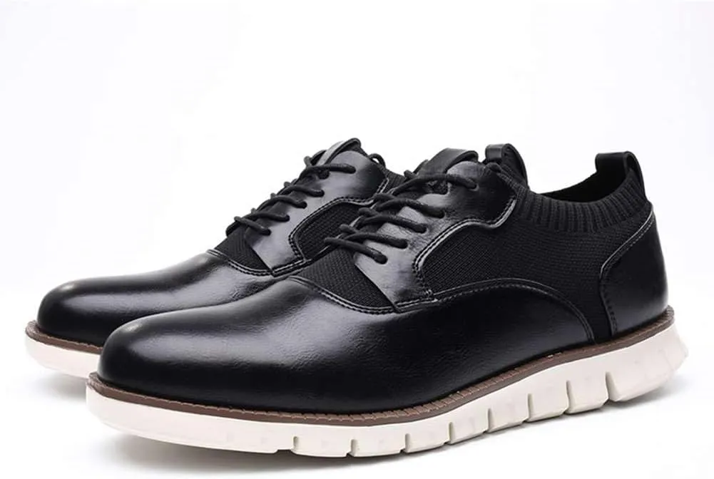 Men's Casual Dress Oxfords Shoes Fashion Business Shoes Wide Feet Lace-up Shoes for Business Office Wedding