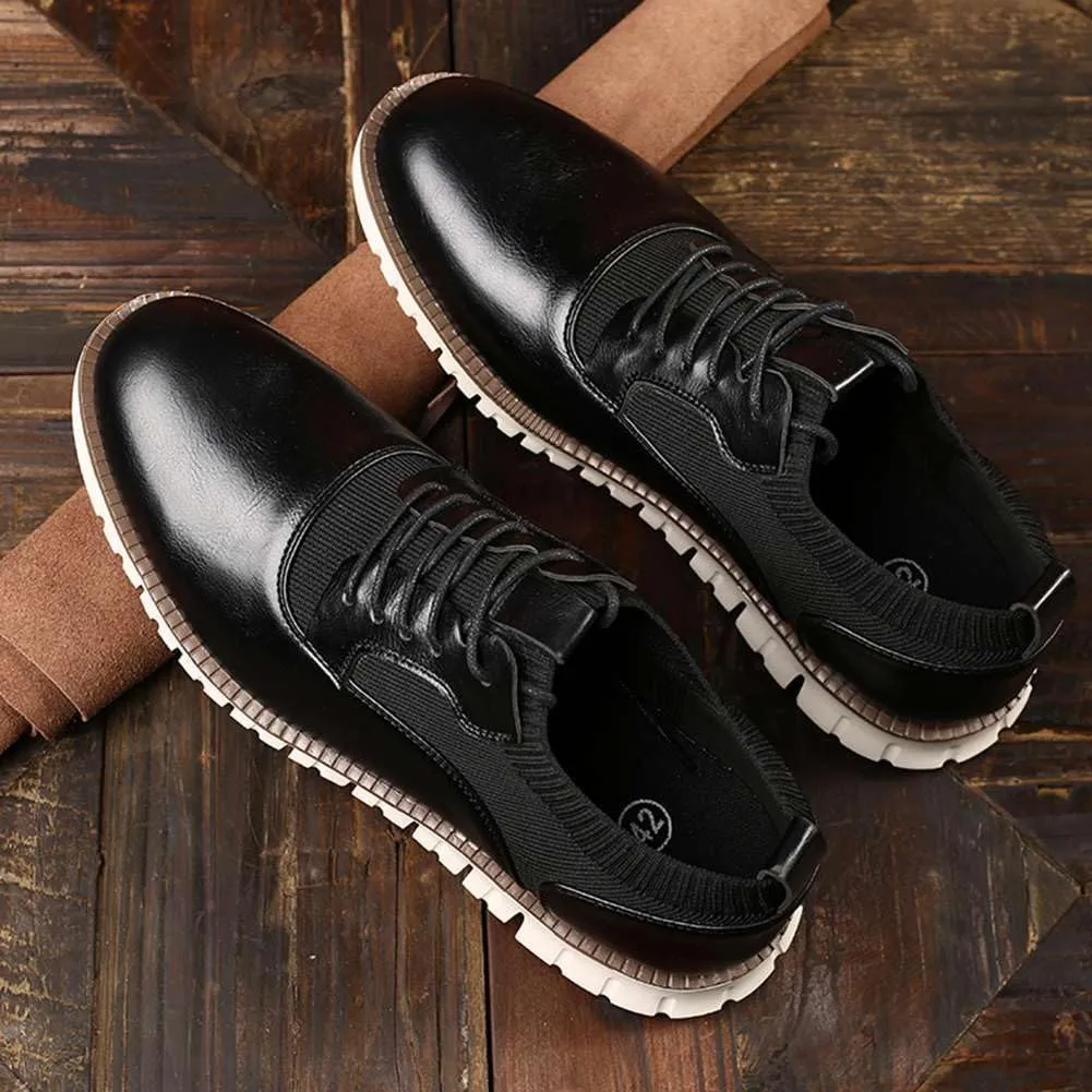 Men's Casual Dress Oxfords Shoes Fashion Business Shoes Wide Feet Lace-up Shoes for Business Office Wedding