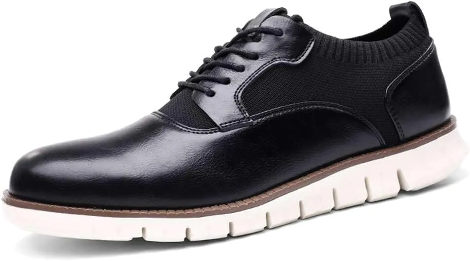 Men's Casual Dress Oxfords Shoes Fashion Business Shoes Wide Feet Lace-up Shoes for Business Office Wedding