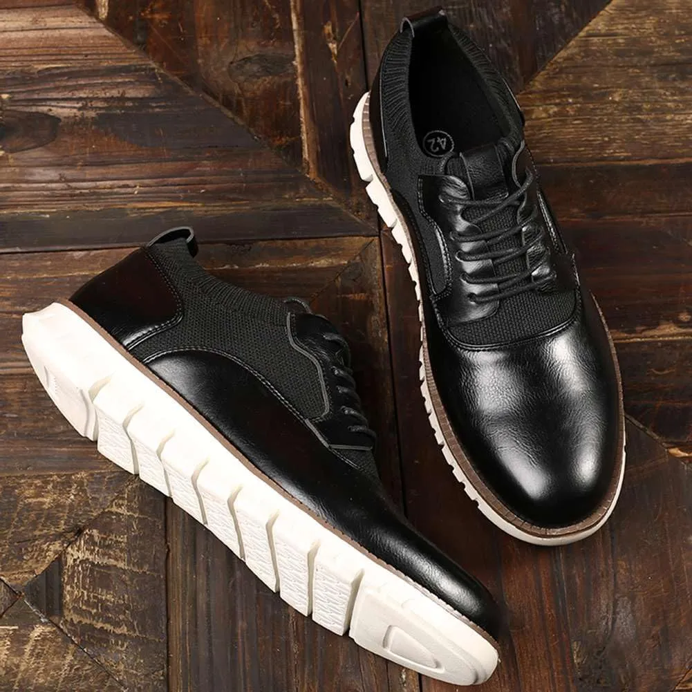 Men's Casual Dress Oxfords Shoes Fashion Business Shoes Wide Feet Lace-up Shoes for Business Office Wedding