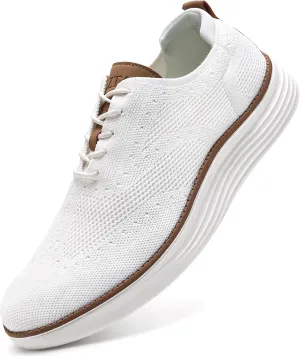 Men's Casual Dress Oxfords Sneakers Business Mesh Breathable Lightweight Walking Shoes Tennis Comfortable