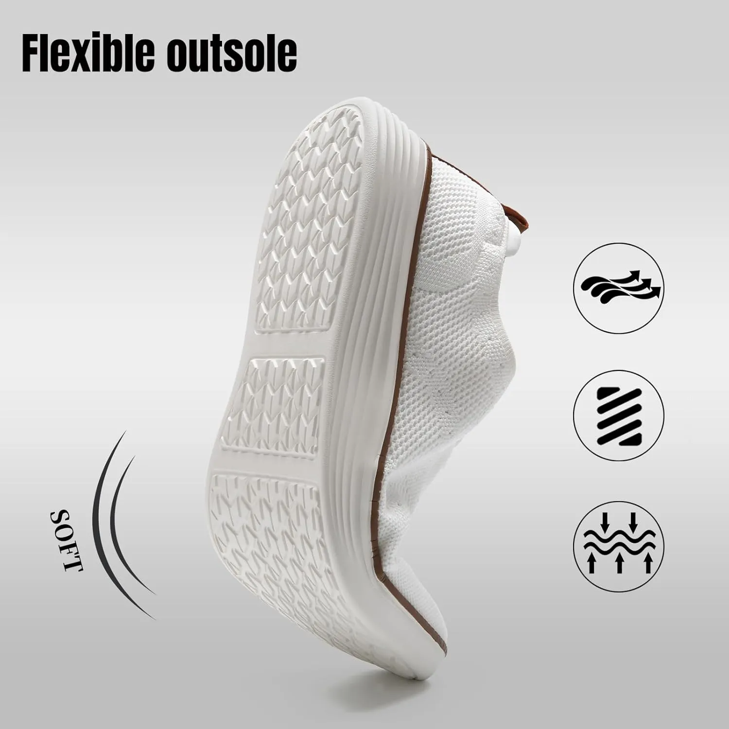 Men's Casual Dress Oxfords Sneakers Business Mesh Breathable Lightweight Walking Shoes Tennis Comfortable