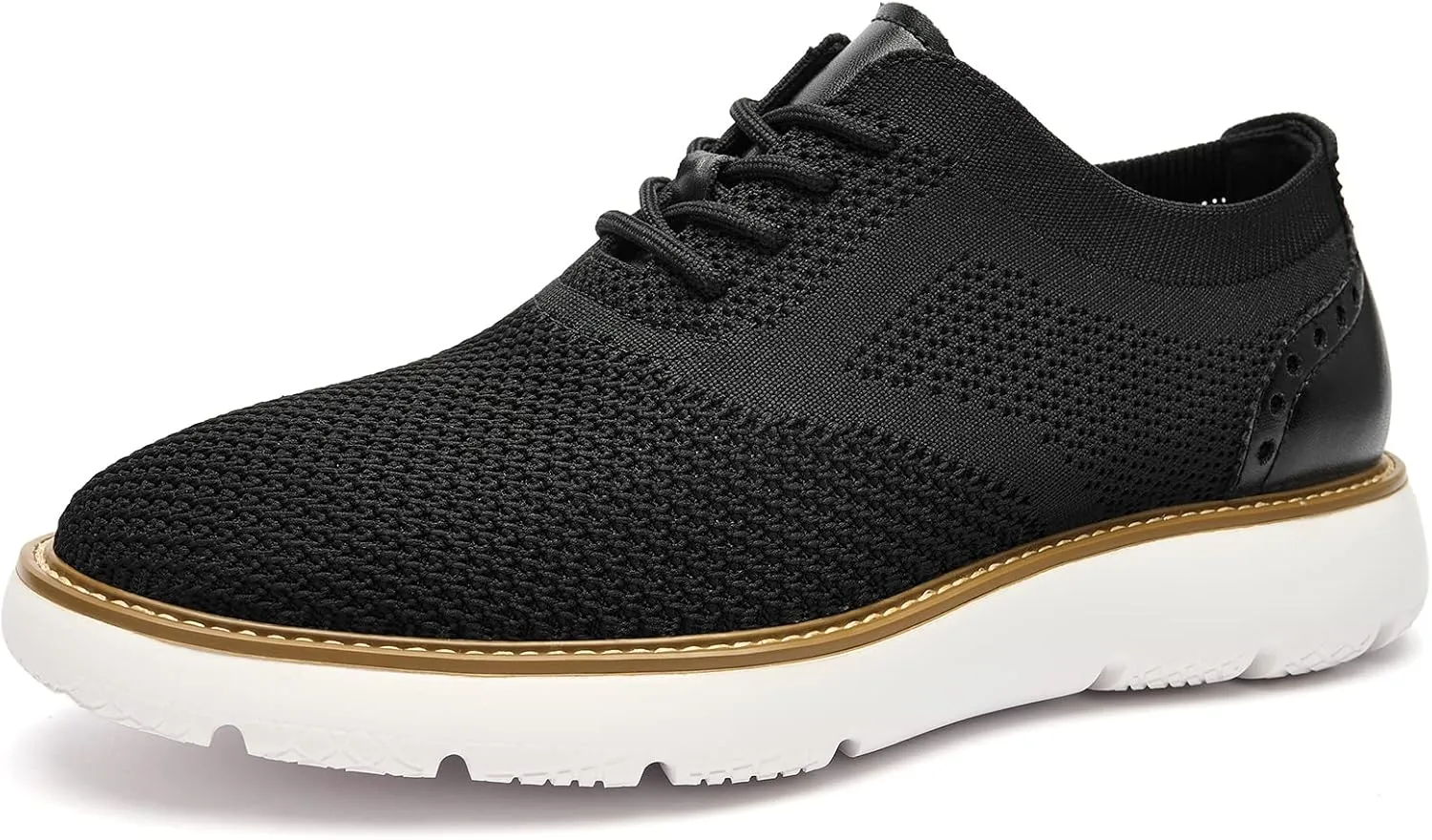 Men's Casual Sneakers Dress Shoes - Comfort Dress Sneakers Mesh Knit Lightweight Breathable Formal Oxford Business Shoes