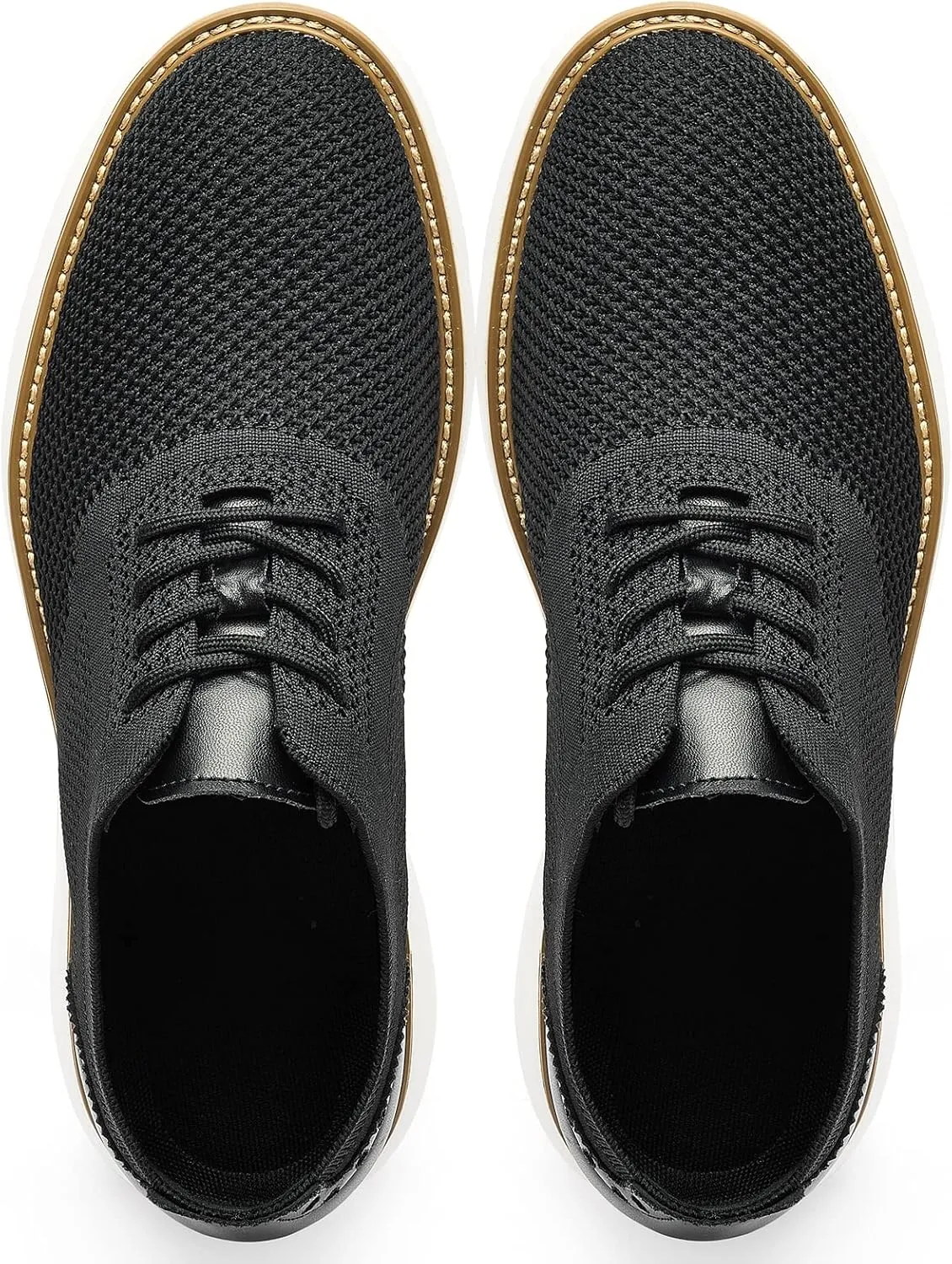 Men's Casual Sneakers Dress Shoes - Comfort Dress Sneakers Mesh Knit Lightweight Breathable Formal Oxford Business Shoes