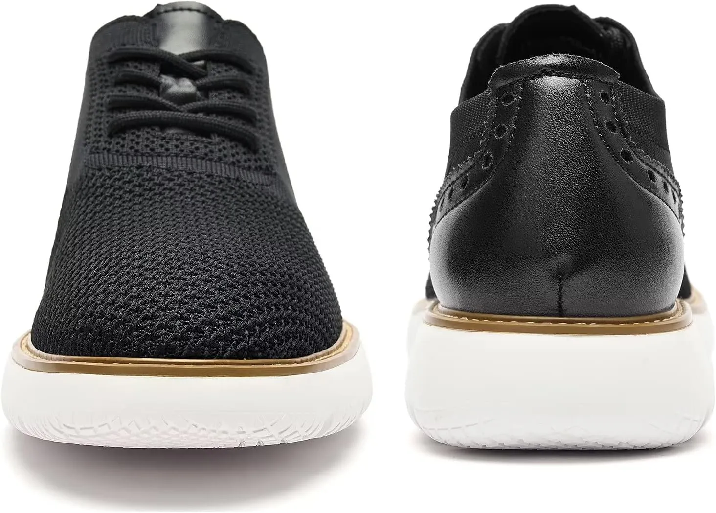 Men's Casual Sneakers Dress Shoes - Comfort Dress Sneakers Mesh Knit Lightweight Breathable Formal Oxford Business Shoes