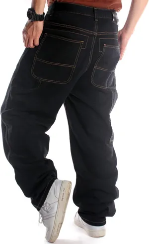Men's Classic Baggy Jeans Hip Hop Streewear Jeans Casual Dance Jogging Trousers Loose Fit Denim Pants