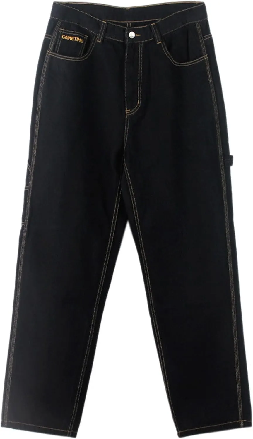 Men's Classic Baggy Jeans Hip Hop Streewear Jeans Casual Dance Jogging Trousers Loose Fit Denim Pants