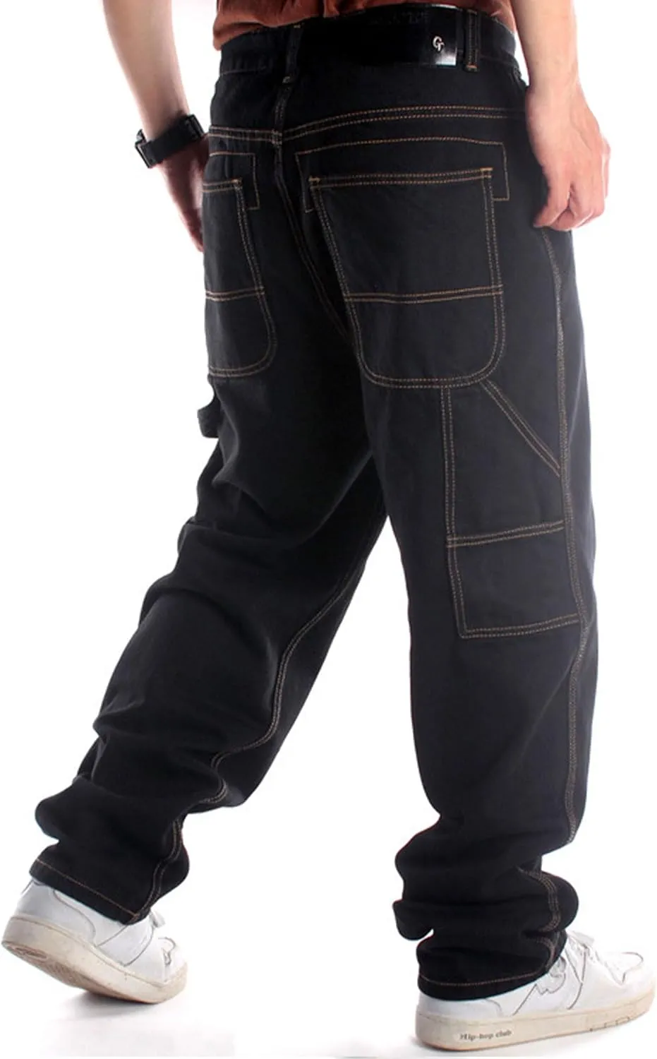 Men's Classic Baggy Jeans Hip Hop Streewear Jeans Casual Dance Jogging Trousers Loose Fit Denim Pants