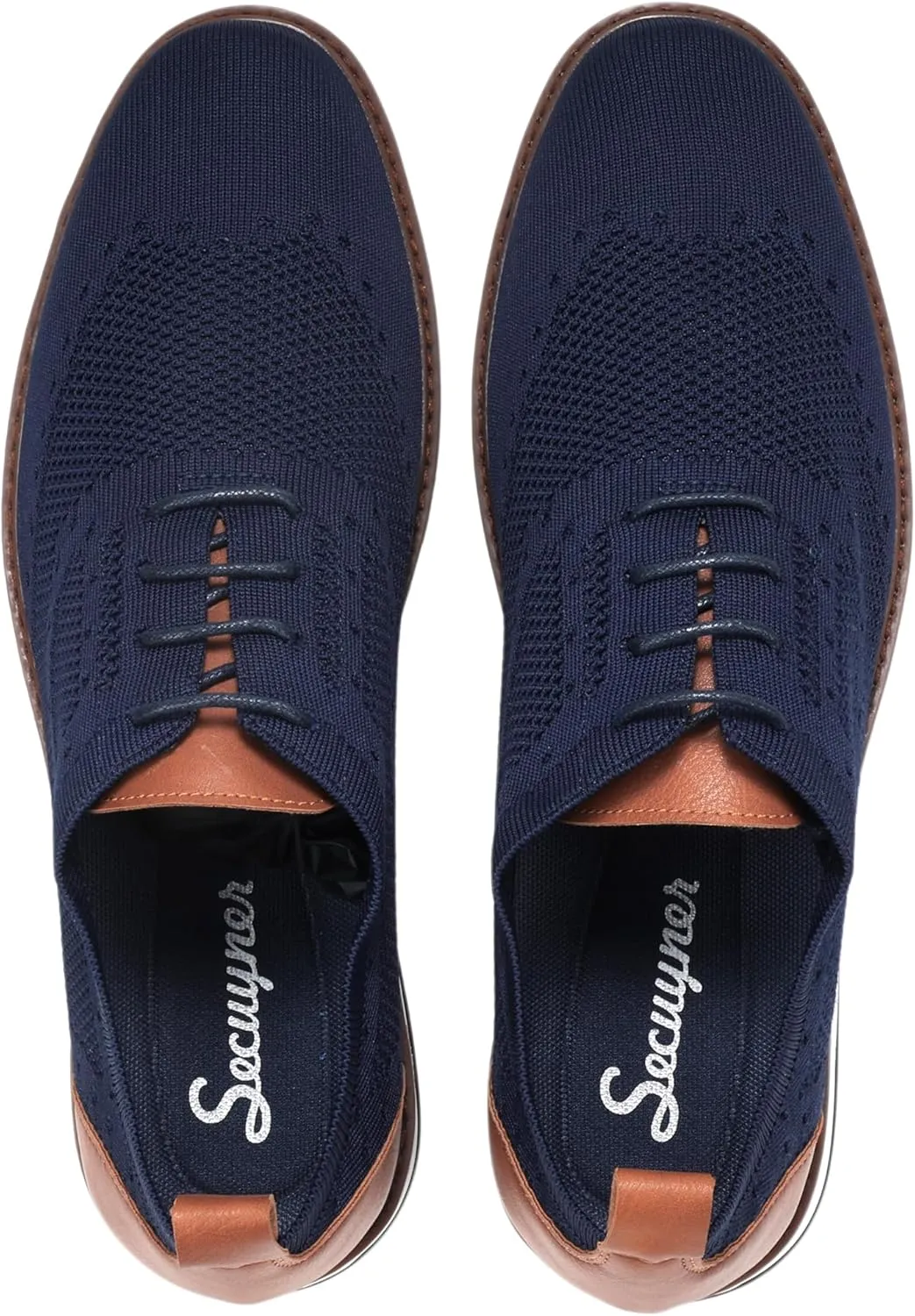 Mens Dress Shoes Casual Oxfords Shoes Knit Lightweight Breathable Business Work Shoes Walking Shoes Fashion Sneakers