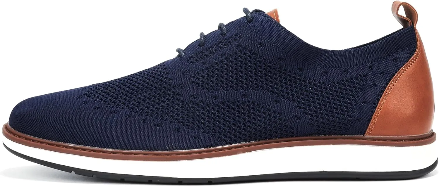 Mens Dress Shoes Casual Oxfords Shoes Knit Lightweight Breathable Business Work Shoes Walking Shoes Fashion Sneakers