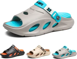 Men's Fashion EVA Slippers, Non-slip Quick Dry Open Toe Slippers, Indoor Outdoor Walking, Men's Summer Beach Slippers Sandals Dual Use