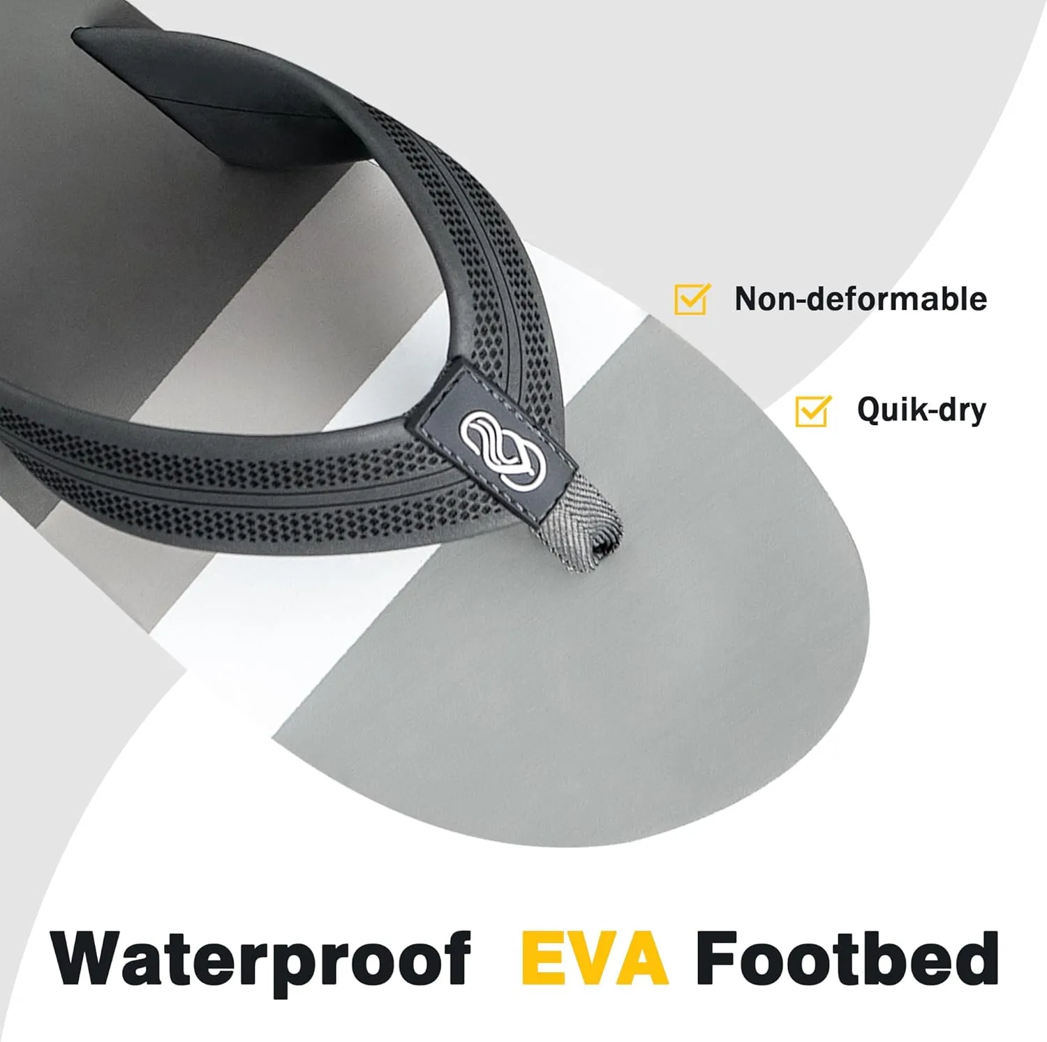 Men's Flip Flops with Arch Support - Lightweight Waterproof Sandals,Comfortable Slides for Beach