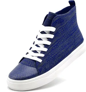 Men's High Top Fashion Sneakers Classic Casual Mesh Breathable Walking Shoes lace up Tennis Shoes for Women Unisex Running Slip On Shoes