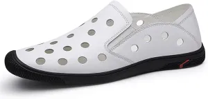 Mens Loafers Flat Heel Simple Breathable Loafer Shoes Comfortable Slip Resistant Anti-Slip Outdoor Wedding Slip-ons