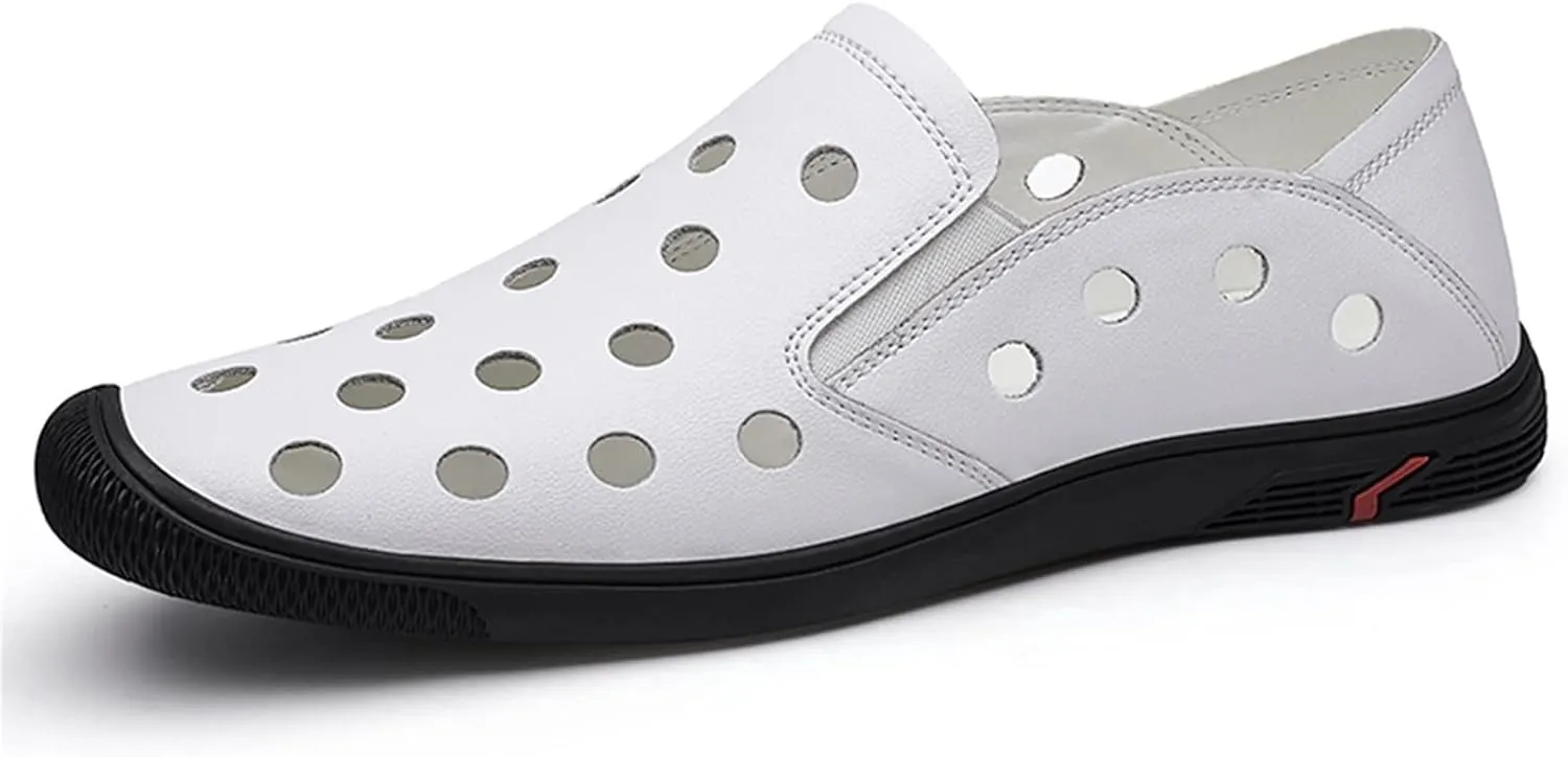 Mens Loafers Flat Heel Simple Breathable Loafer Shoes Comfortable Slip Resistant Anti-Slip Outdoor Wedding Slip-ons