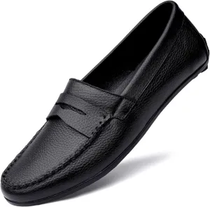 Men's Loafers Shoes Penny Driving Loafers Leather Slip Resistant Flexible Comfortable Casual Party Slip-ons