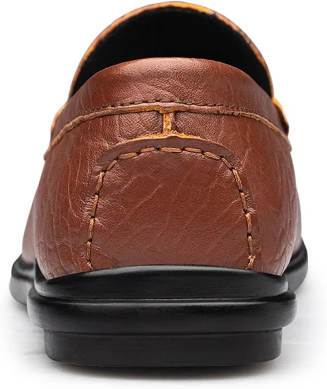 Men's Loafers Shoes Round Toe Genuine Leather Crocodile Print Loafer Shoes Flexible Anti-Slip Resistant Walking Outdoor Slip On