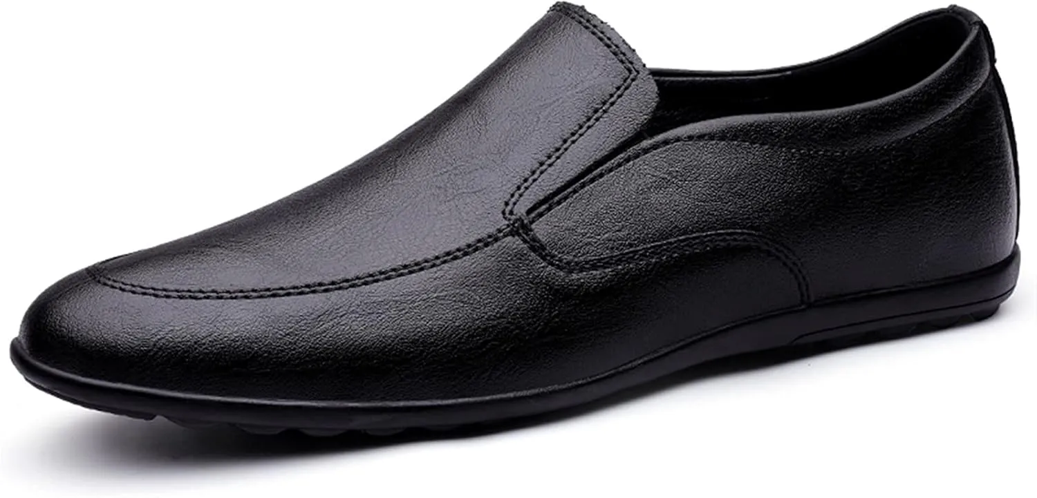 Men's Loafers Simple Lightweight Venetian Loafers Leather Slip Resistant Comfortable Flexible Classic Slip-on