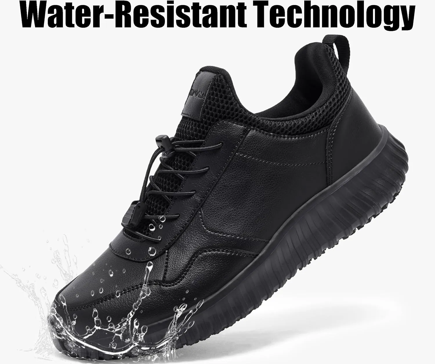 Men's Non-Slip Waterproof Lightweight Work Shoes & Restaurant or Food Service Sneakers