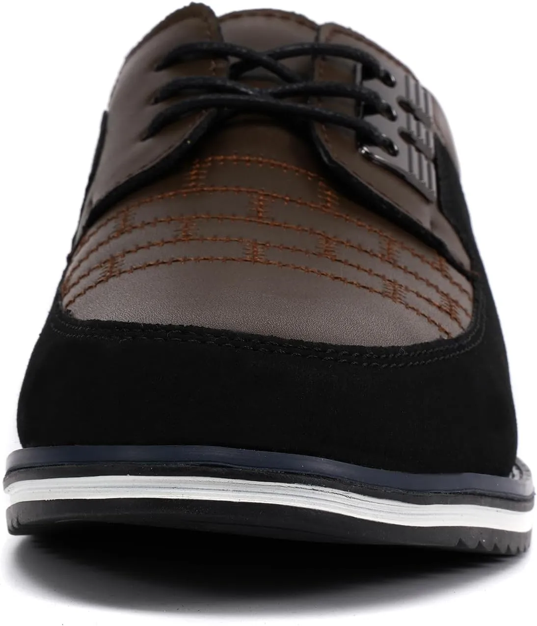 Men's Oxford Casual Shoes Business Lace-up Leather Loafers Fashion Dress Sneakers Breathable Comfortable Office Working Walking Driving