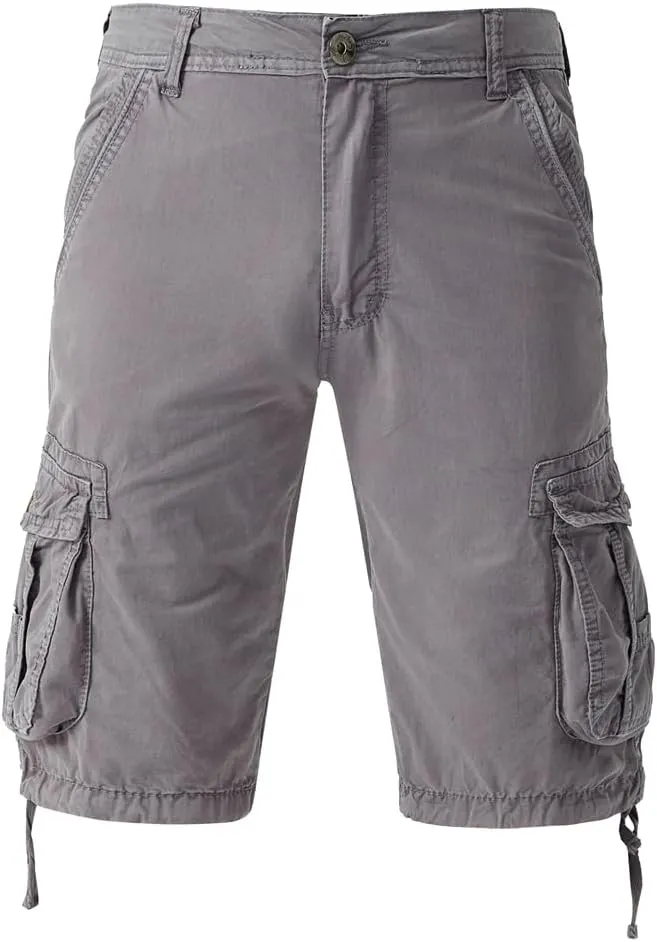 Men's Regular Fit Military Cargo Shorts - Summer Cotton Tactical Shorts with Multi Pockets