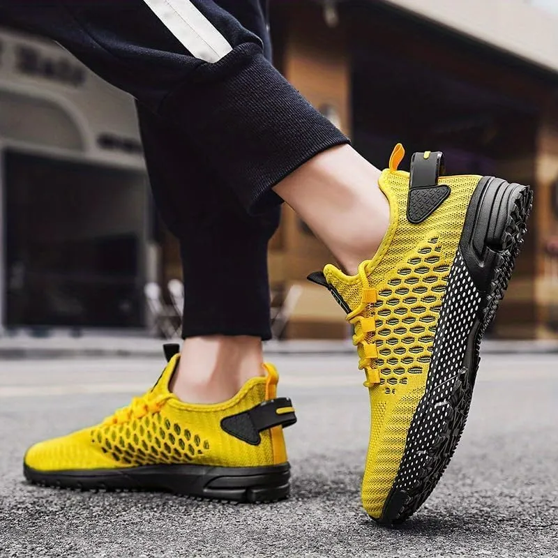 Men's Running Shoes - Lightweight Tennis Sneakers,Breathable Low-Top Lace-Up Design,Cushioned Comfort for Walking Fitness and Casual Wear