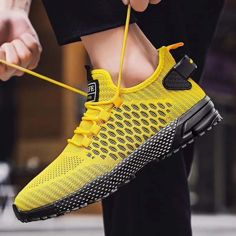 Men's Running Shoes - Lightweight Tennis Sneakers,Breathable Low-Top Lace-Up Design,Cushioned Comfort for Walking Fitness and Casual Wear