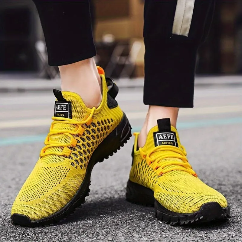 Men's Running Shoes - Lightweight Tennis Sneakers,Breathable Low-Top Lace-Up Design,Cushioned Comfort for Walking Fitness and Casual Wear