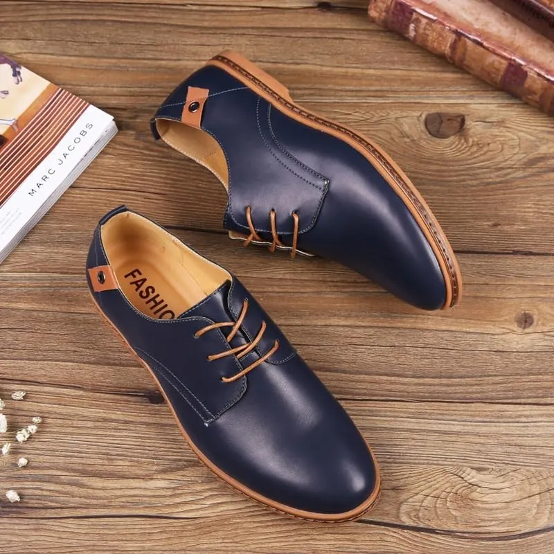 Men's Shiny Patent Leather Dress Shoes Classic Round Toe Shiny Checkered Comfortable Derby Loafers