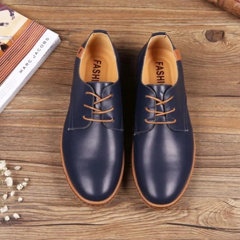 Men's Shiny Patent Leather Dress Shoes Classic Round Toe Shiny Checkered Comfortable Derby Loafers