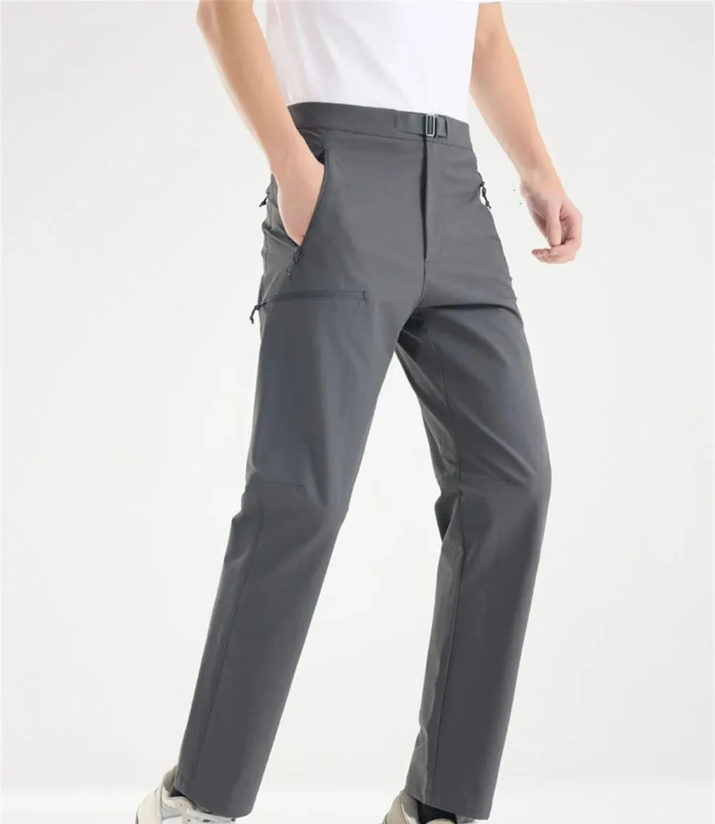 Men's Solid Color Casual Simple Comfortable Breathable Slim Fit Outdoor Workwear Trousers