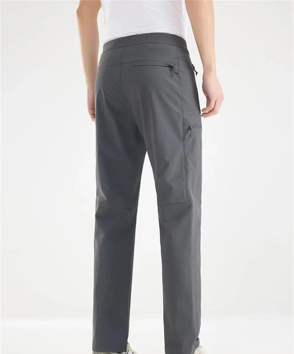 Men's Solid Color Casual Simple Comfortable Breathable Slim Fit Outdoor Workwear Trousers