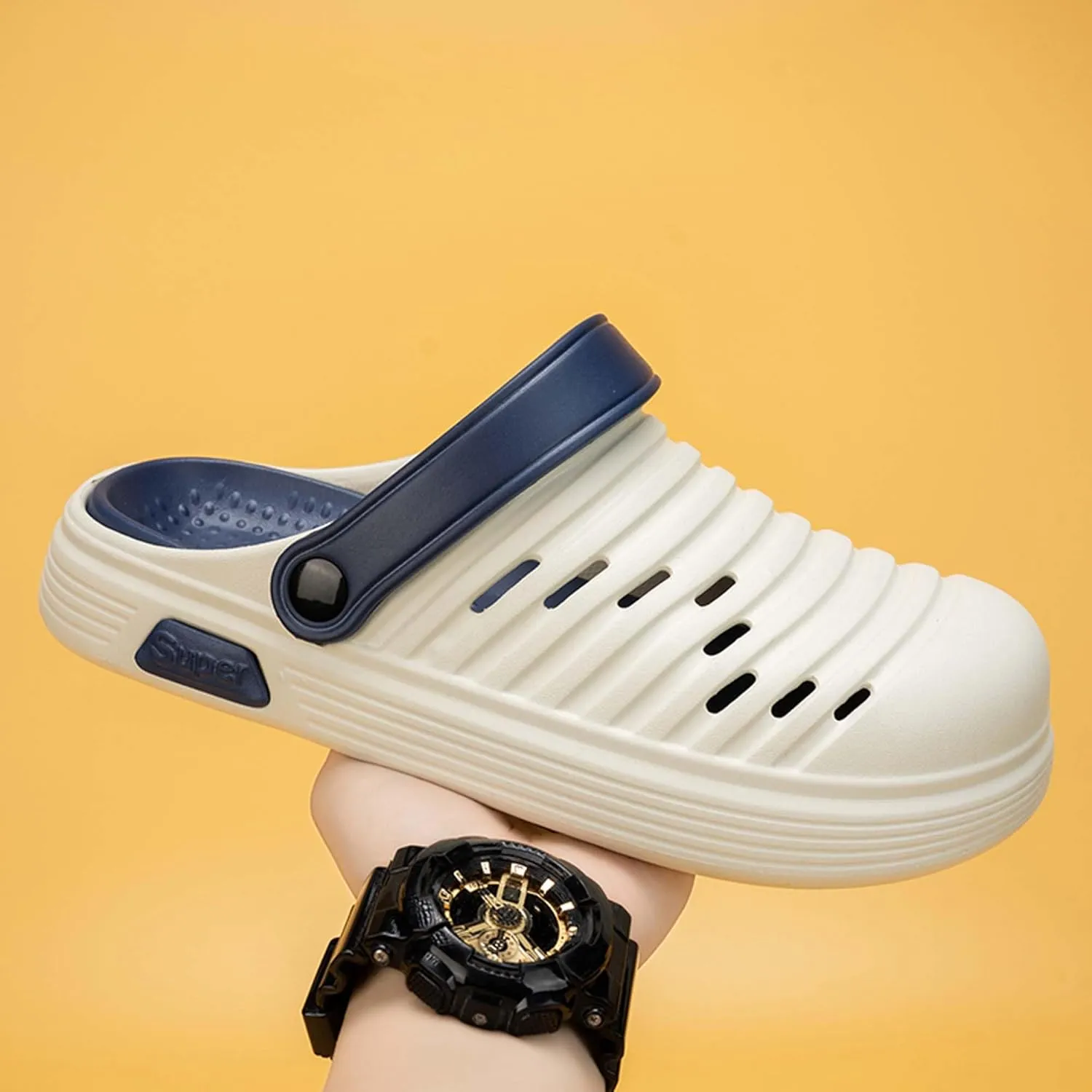 Men's summer cave shoes, quick drying casual sandals, non slip slippers