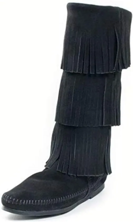Minnetonka Women's 3-Layer Fringe Boot