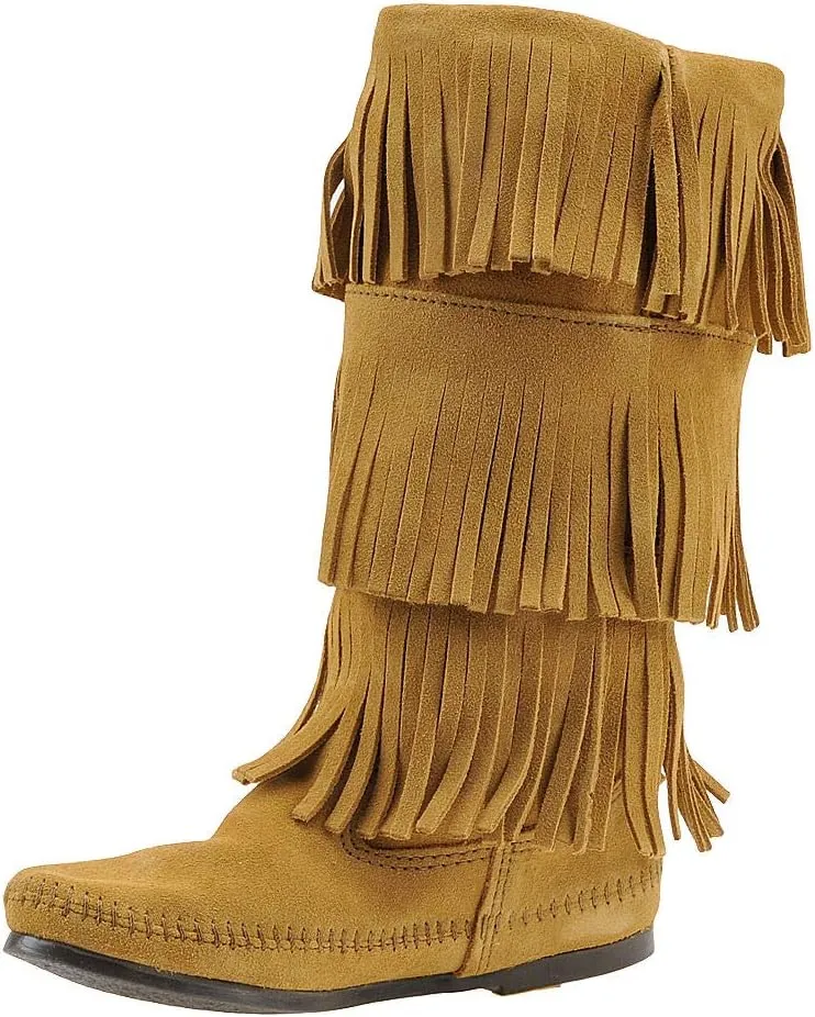 Minnetonka Women's 3-Layer Fringe Boot
