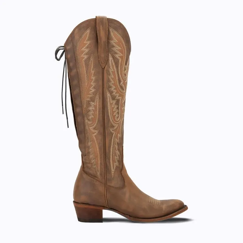 MissHeel Over the Knee Cowboy Boots for Women Adjustable Thigh High Cowgirl Boots