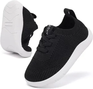 MORENDL Toddler Wide Toe Box Barefoot Shoes Baby First Walking Shoes Boys Girls Non-Slip Zero Drop Minimalist Sneakers