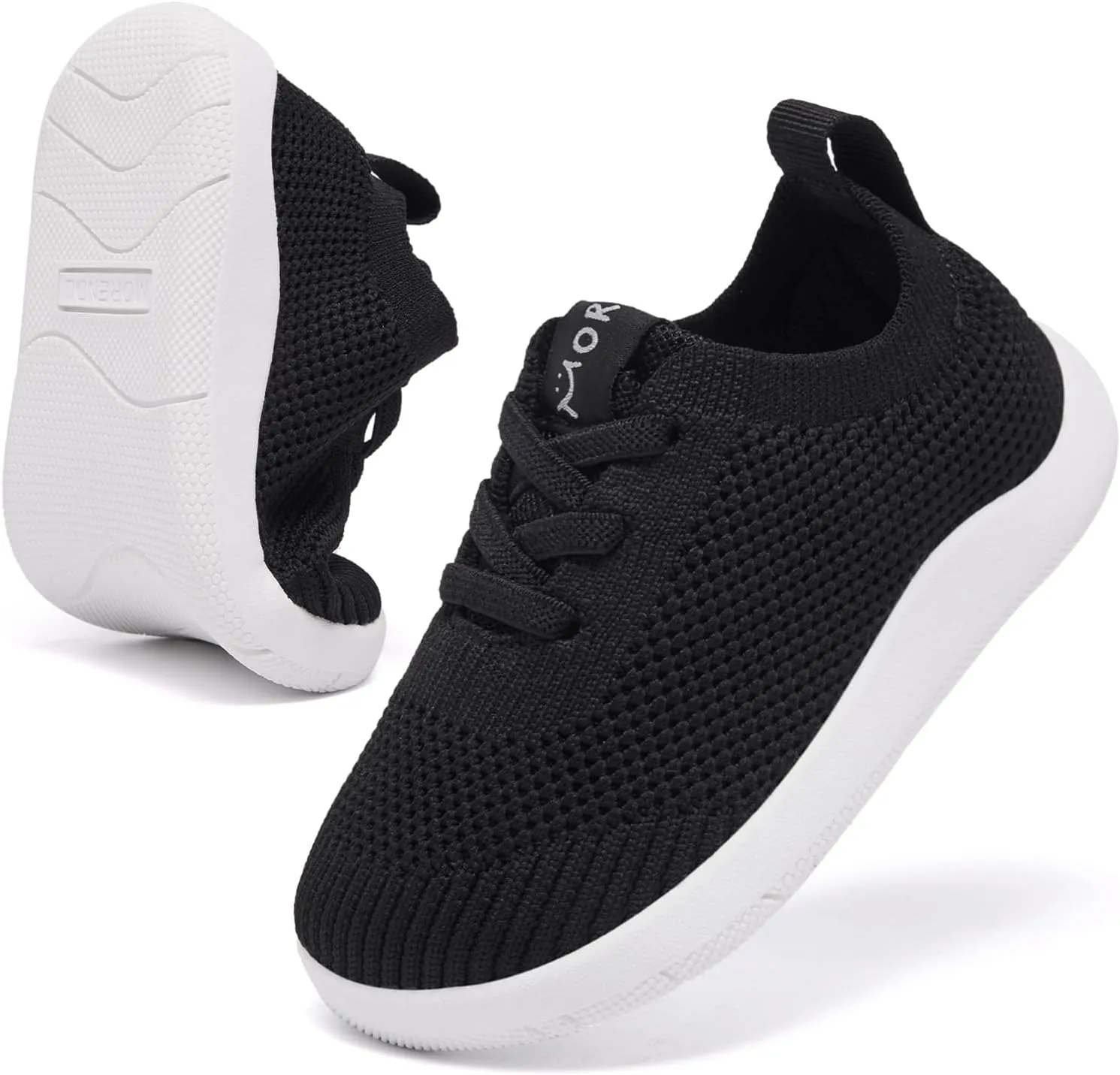 MORENDL Toddler Wide Toe Box Barefoot Shoes Baby First Walking Shoes Boys Girls Non-Slip Zero Drop Minimalist Sneakers