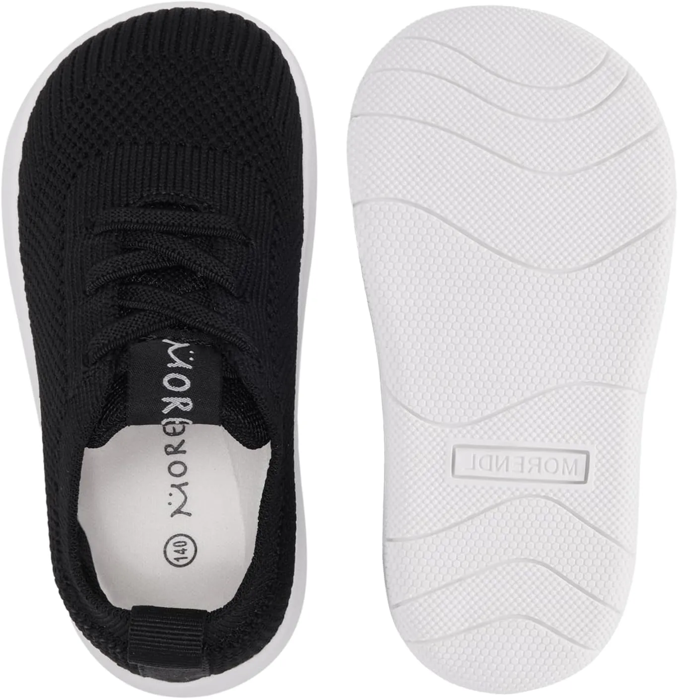 MORENDL Toddler Wide Toe Box Barefoot Shoes Baby First Walking Shoes Boys Girls Non-Slip Zero Drop Minimalist Sneakers