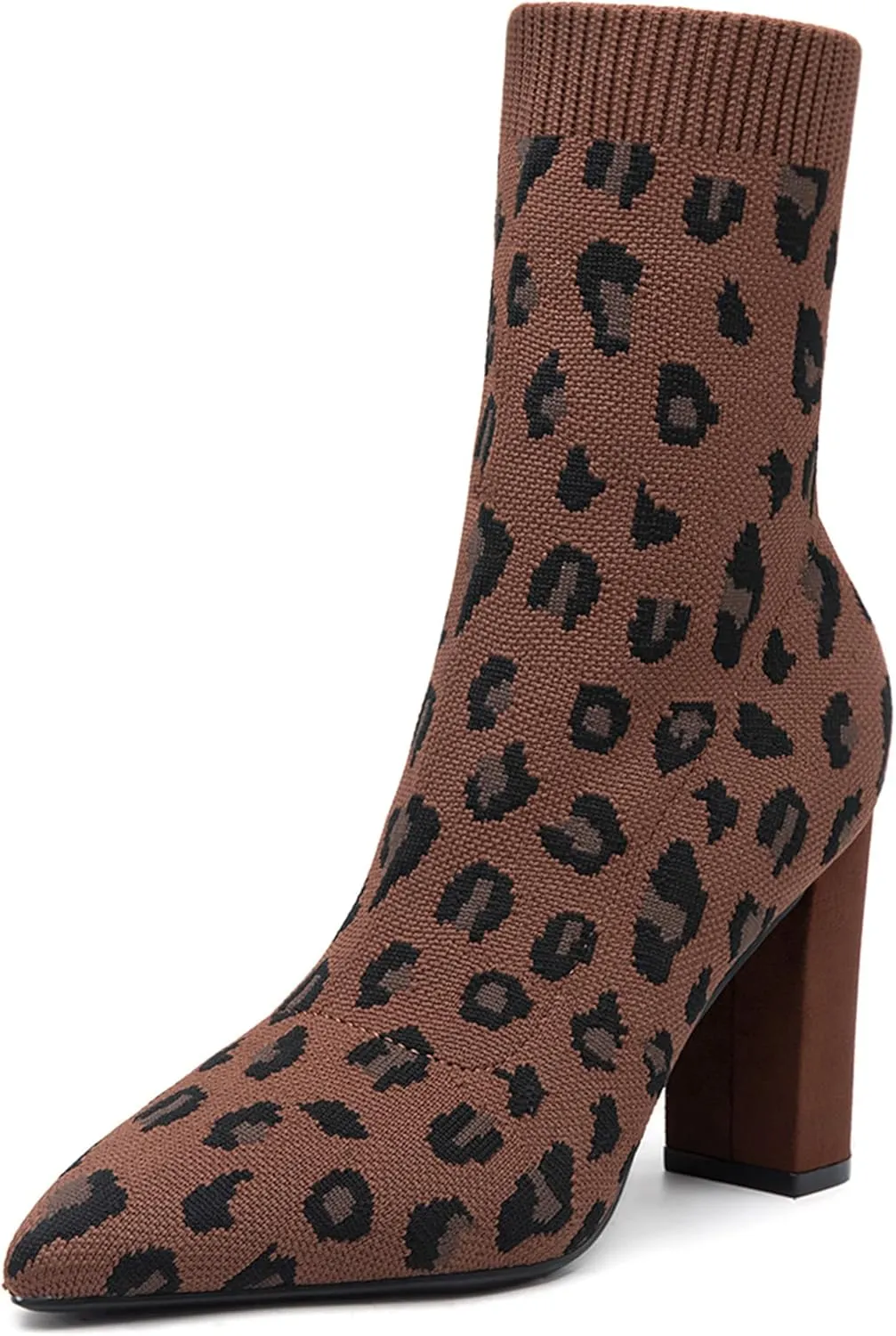Mousse FIT Women’s Minimalist Pointed Toe Chunky Heeled Ankle Boots