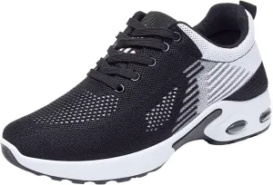 Musabela Orthopedic Shoes for Women Comfortwear Ortho Shoes for Women Plantar Fasciitis Walking Tennis Shoe Arch Support Air Cushion Running Shoe Mesh Breathable Gym Work Fashion Stretch Sneakers