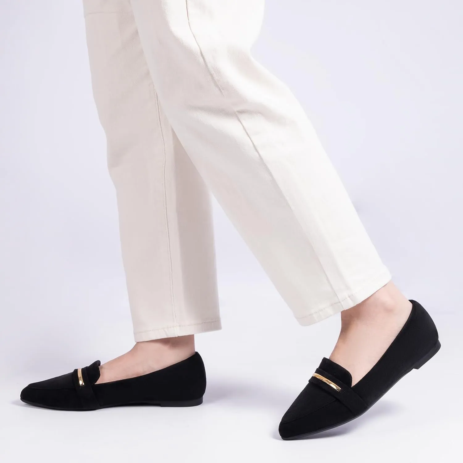 MUSSHOE Flats Shoes Women Pointed Toe Womens Flats Loafers