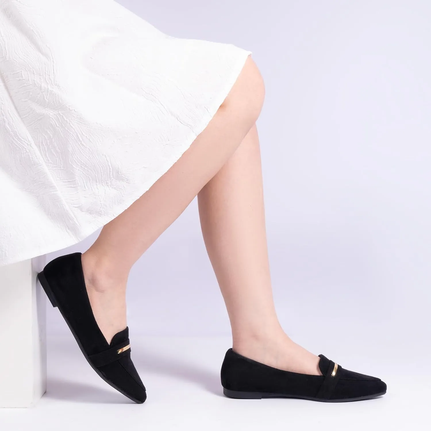 MUSSHOE Flats Shoes Women Pointed Toe Womens Flats Loafers