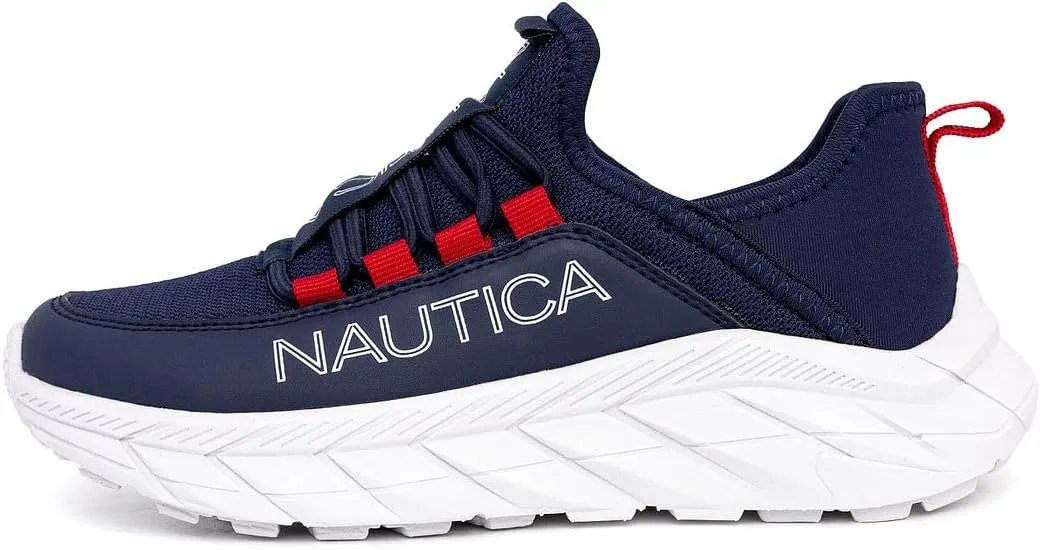 Nautica Kids Athletic Slip-On Sneakers - Comfortable Bungee Running Shoes for Boys and Girls - Stylish and Supportive Footwear for Active Kids (Big Kid/Little Kid/Toddler)