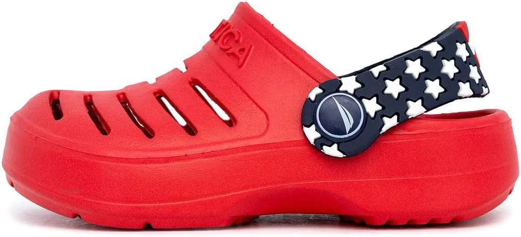 Nautica Kids Clog Sandals – Slip-On Lightweight Water Shoes with Adjustable Heel Strap – Comfortable EVA Slip-Resistant Clogs for Boys & Girls – Toddler & Youth Sizes