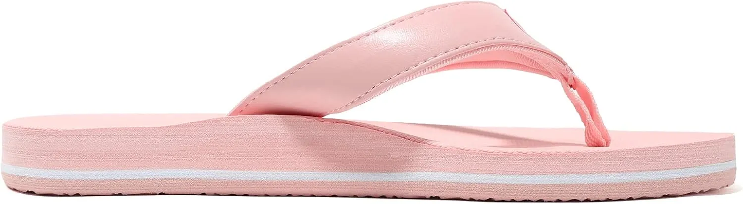 NewDenBer Women's Comfortable Flip Flops Lightweight Arch Support Summer Thong Sandals