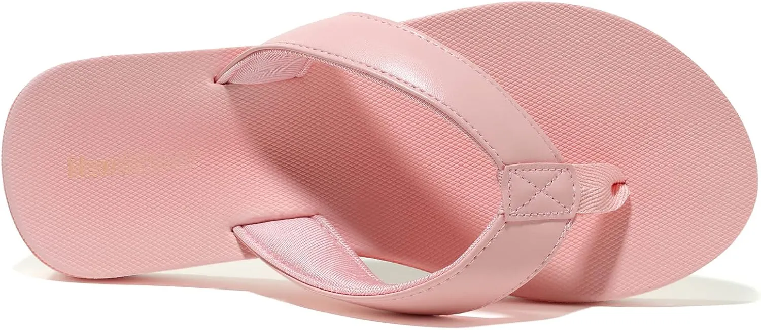 NewDenBer Women's Comfortable Flip Flops Lightweight Arch Support Summer Thong Sandals