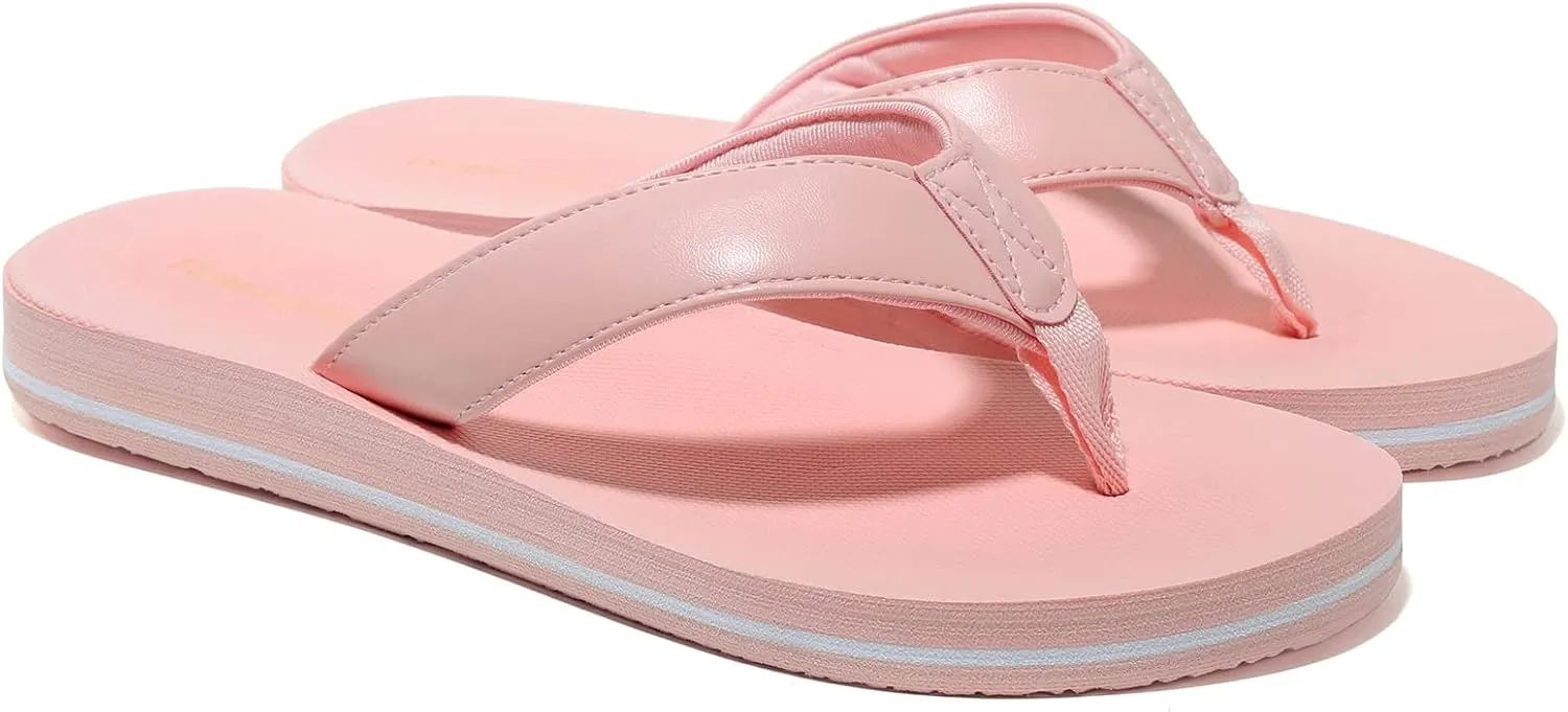 NewDenBer Women's Comfortable Flip Flops Lightweight Arch Support Summer Thong Sandals