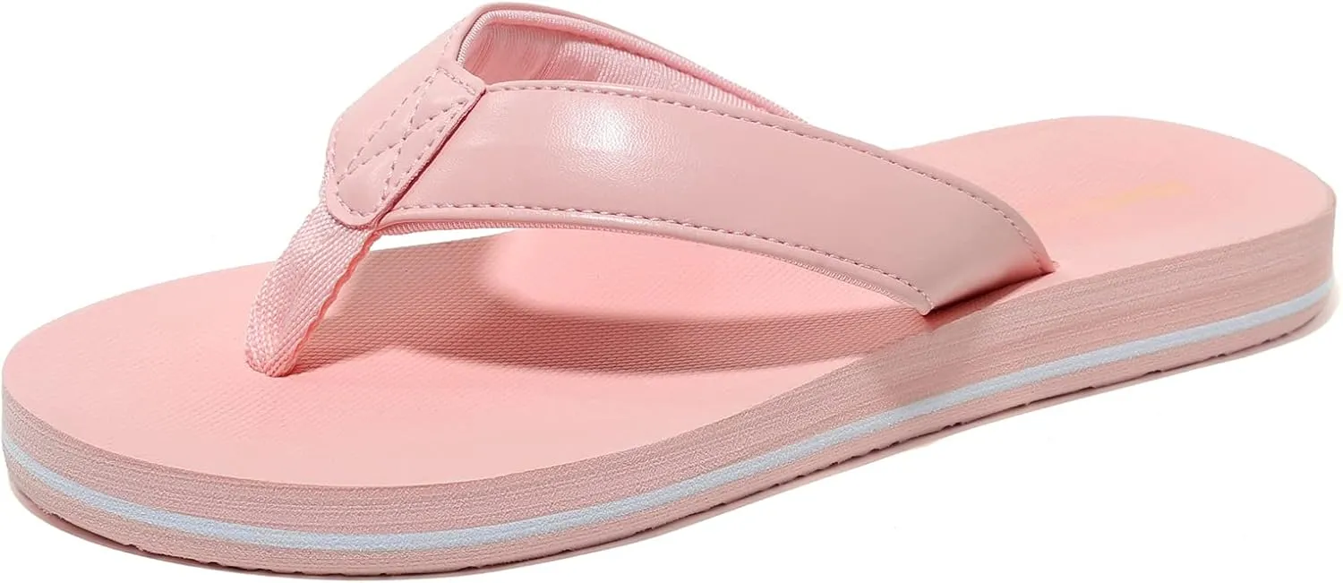 NewDenBer Women's Comfortable Flip Flops Lightweight Arch Support Summer Thong Sandals