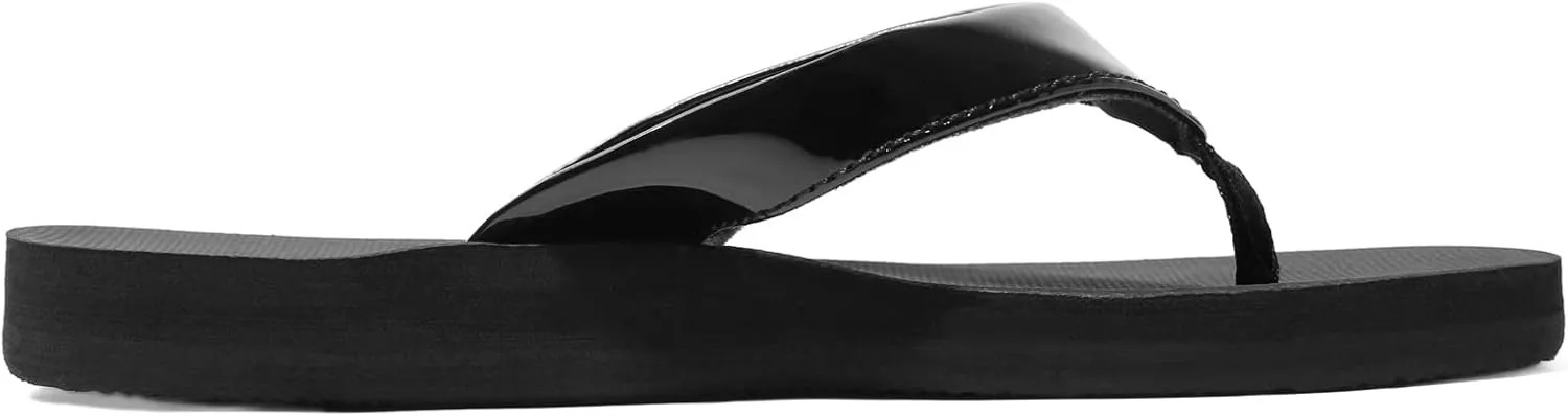 NewDenBer Women's Comfortable Flip Flops Lightweight Arch Support Summer Thong Sandals